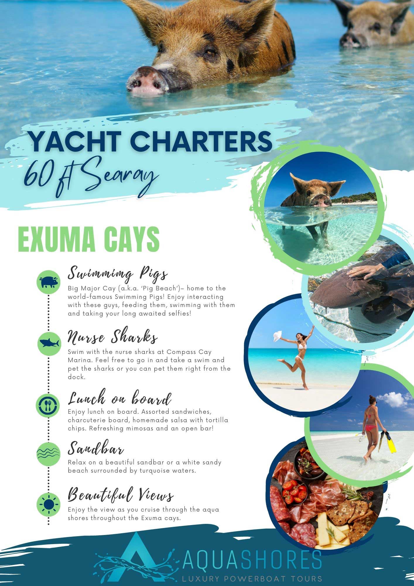 Luxury Private Yacht Charters in and around Nassau & Exuma Bahamas